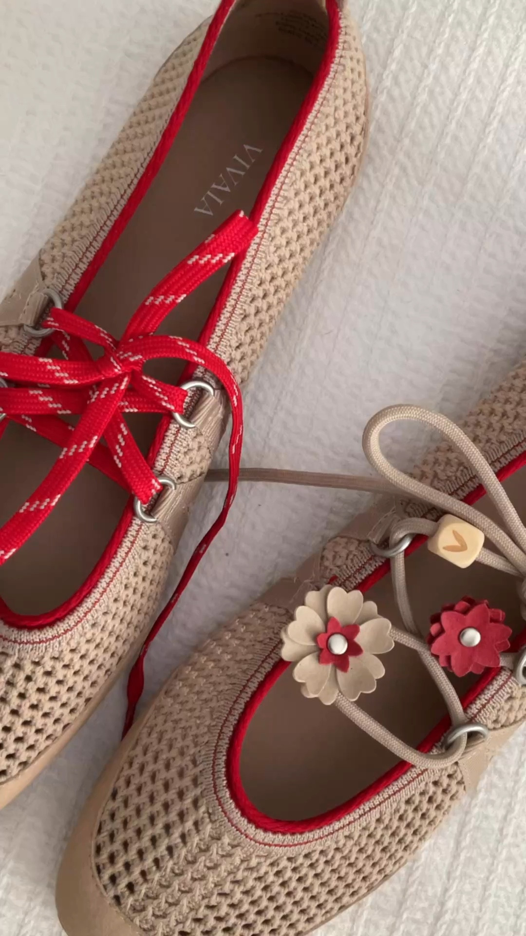 VIVAIA has the best shoes. I own so many pairs of VIVAIA shoes, and they are truly the best shoes that I own. The styles are fantastic. They are so comfortable that you never have to second-guess when you grab a pair of these shoes.  I’m so in love with this new pair with the red laces and the little charms. I know that these are the shoes that I’m going to be wearing all summer long. 


#LTKmidsize #LTKsummer