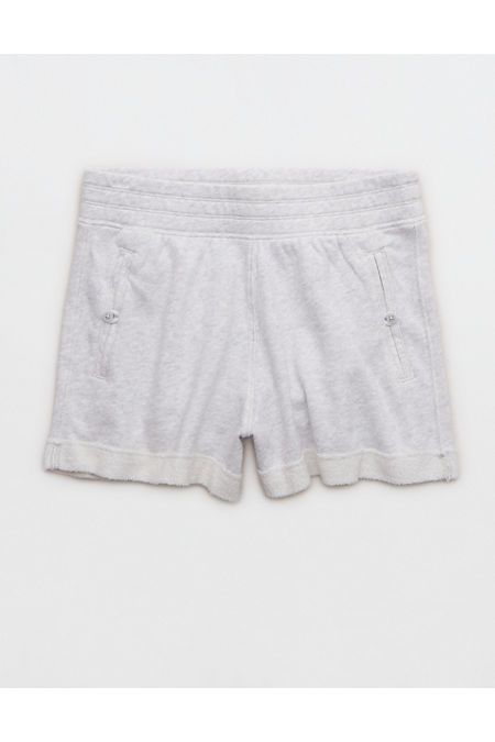 Aerie High Waisted Chillax Fleece Short | Aerie