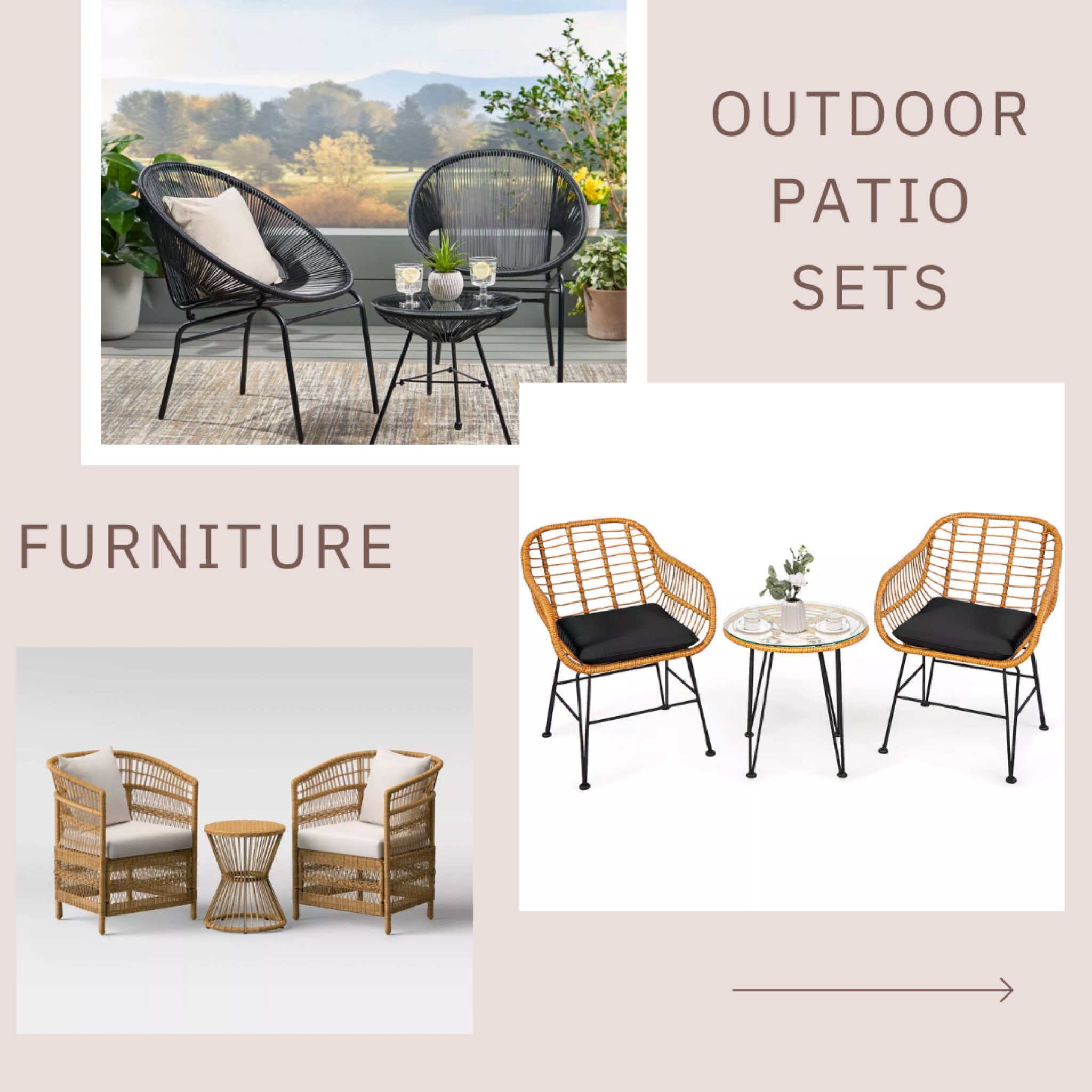 Great Patio Sets for Small Spaces!
Perfect for apartment or condo patios or decks or a small porch area.
Quality at a great price!


#LTKxTarget #LTKfamily #LTKhome
