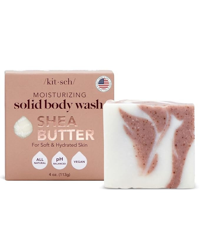 Kitsch Shea Butter Solid Body Wash Bar Soap for Women | Made in US | Holiday Gift | Hydrating & M... | Amazon (US)
