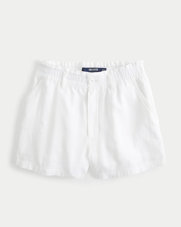 Women's Ultra High-rise Linen Blend Soft Shorts | Women's Clearance | HollisterCo.com | Hollister (US)