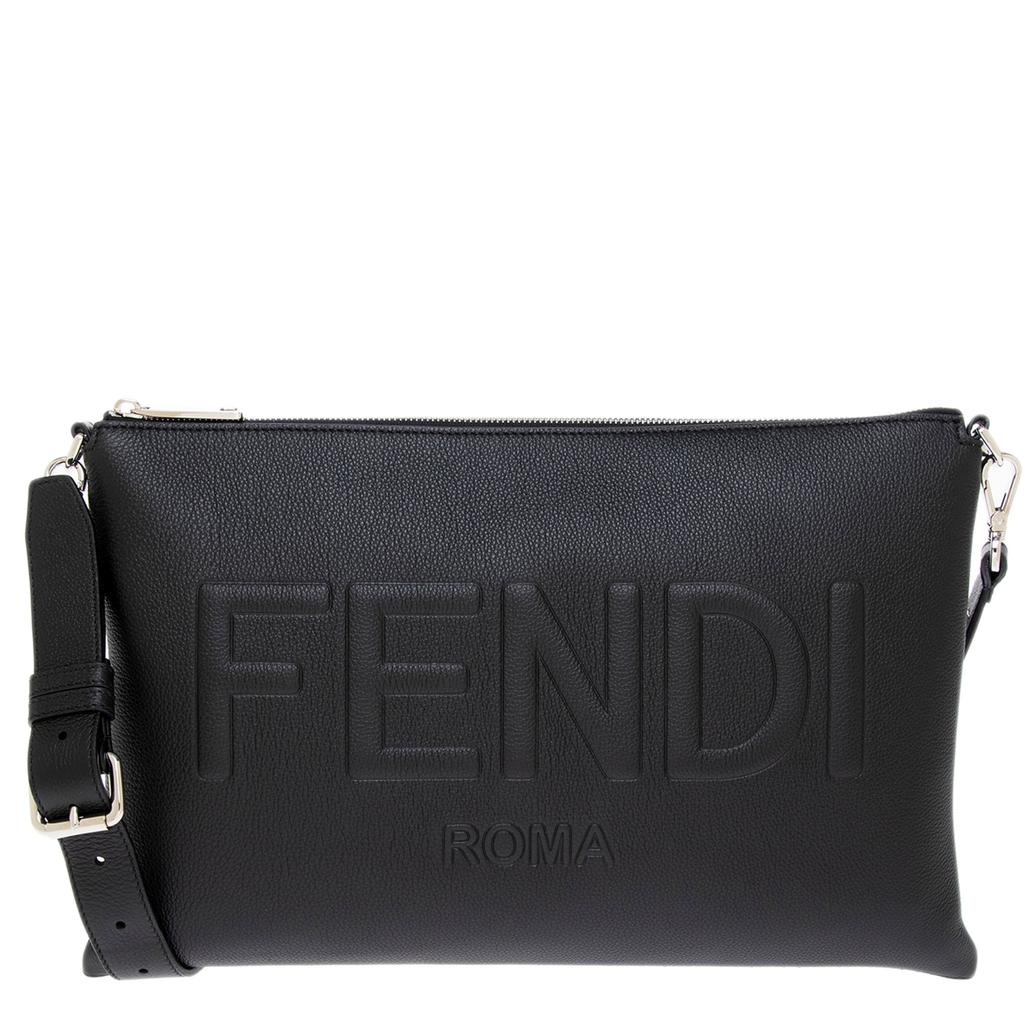 Fendi Roma Men's Shoulder Bag - Black | Overstock
