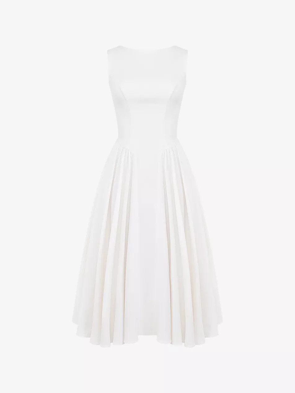 Cindy cut-out woven midi dress | Selfridges