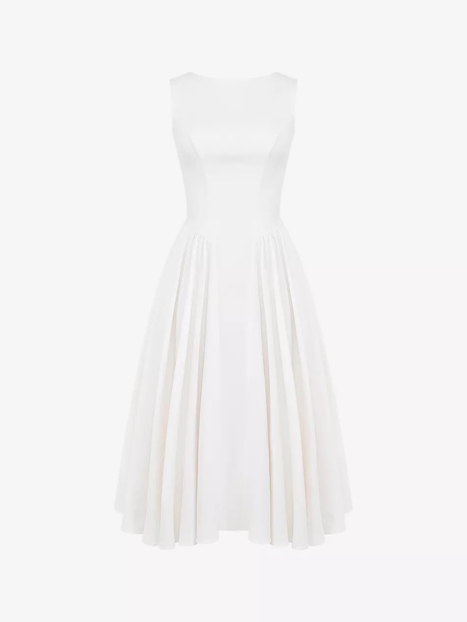 Cindy cut-out woven midi dress | Selfridges