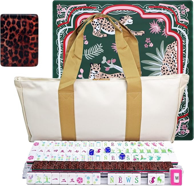 American Mahjong Game Set, Portable Carrying Bag,Acrylic 160 Tiles,Western Mahjong Tiles Set,Comp... | Amazon (US)