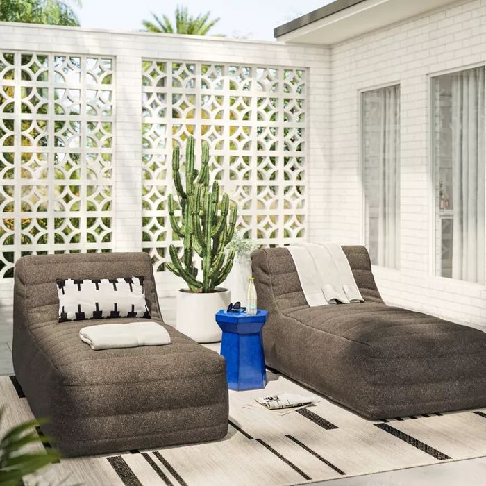 Bowman Sloped Quilted Patio Chaise Lounge - Project 62™ | Target