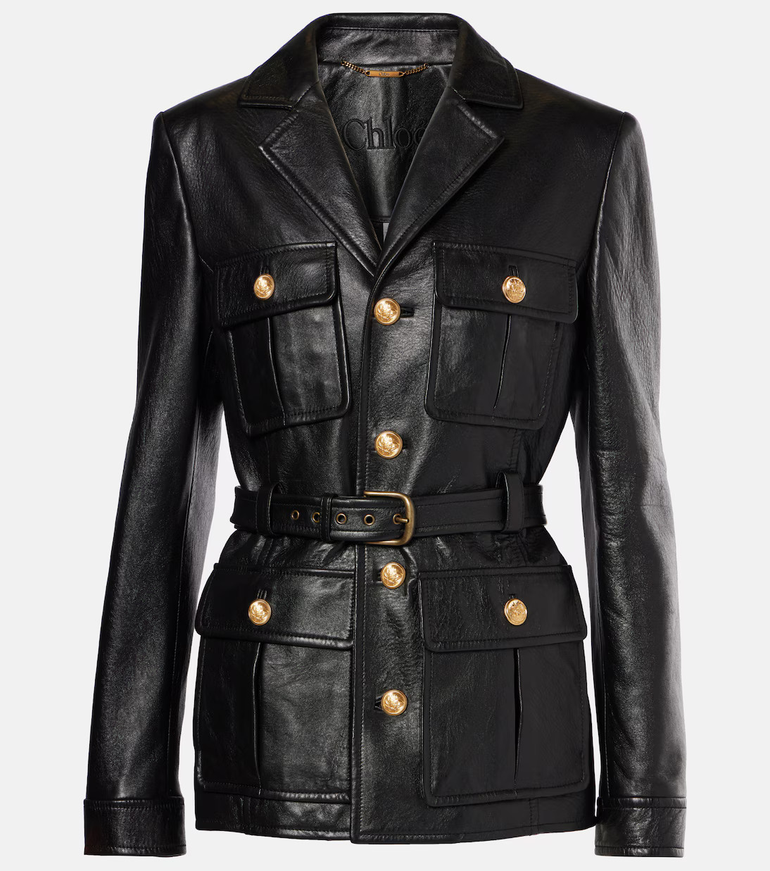 Belted leather jacket | Mytheresa (US/CA)