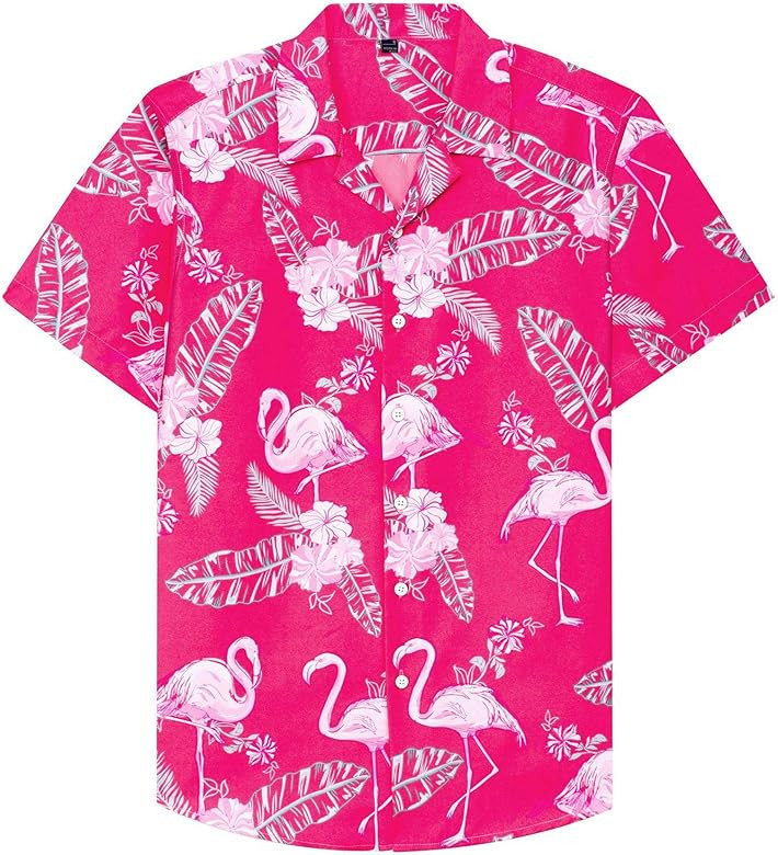 Alimens & Gentle 100% Cotton Regular Fit Short Sleeve Casual Hawaiian Shirt for Men | Amazon (US)