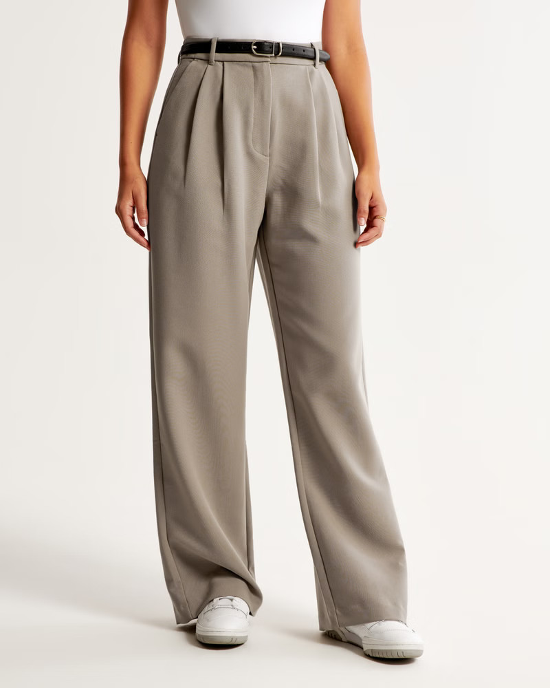 Curve Love A&F Sloane Tailored Pant | Abercrombie & Fitch (US)