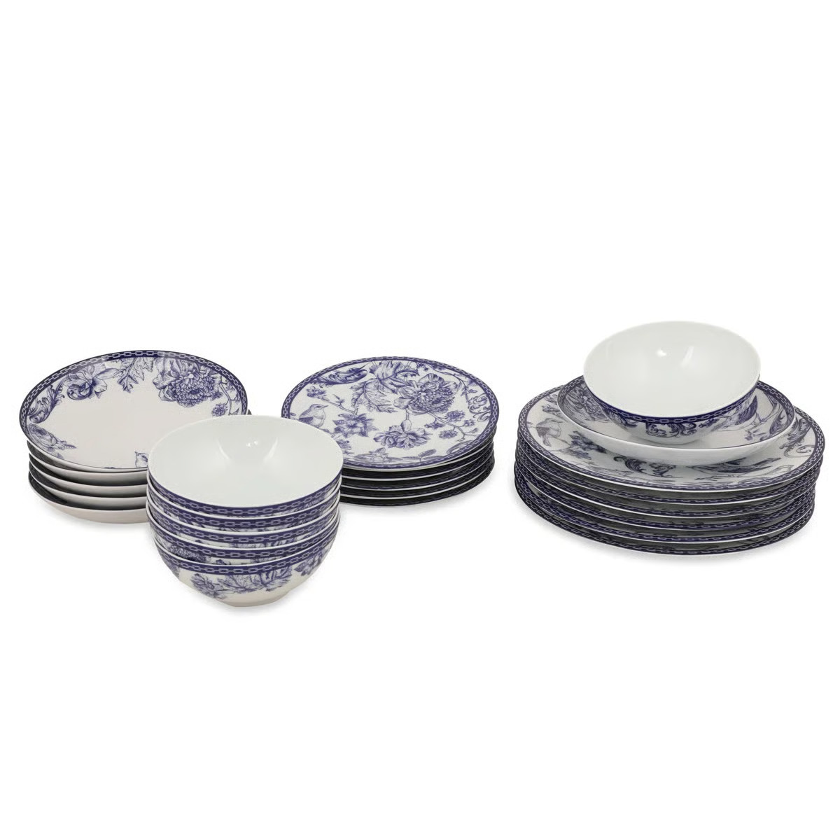 24 Piece Porcelain China Dinnerware Set - Service for 6 | Wayfair North America