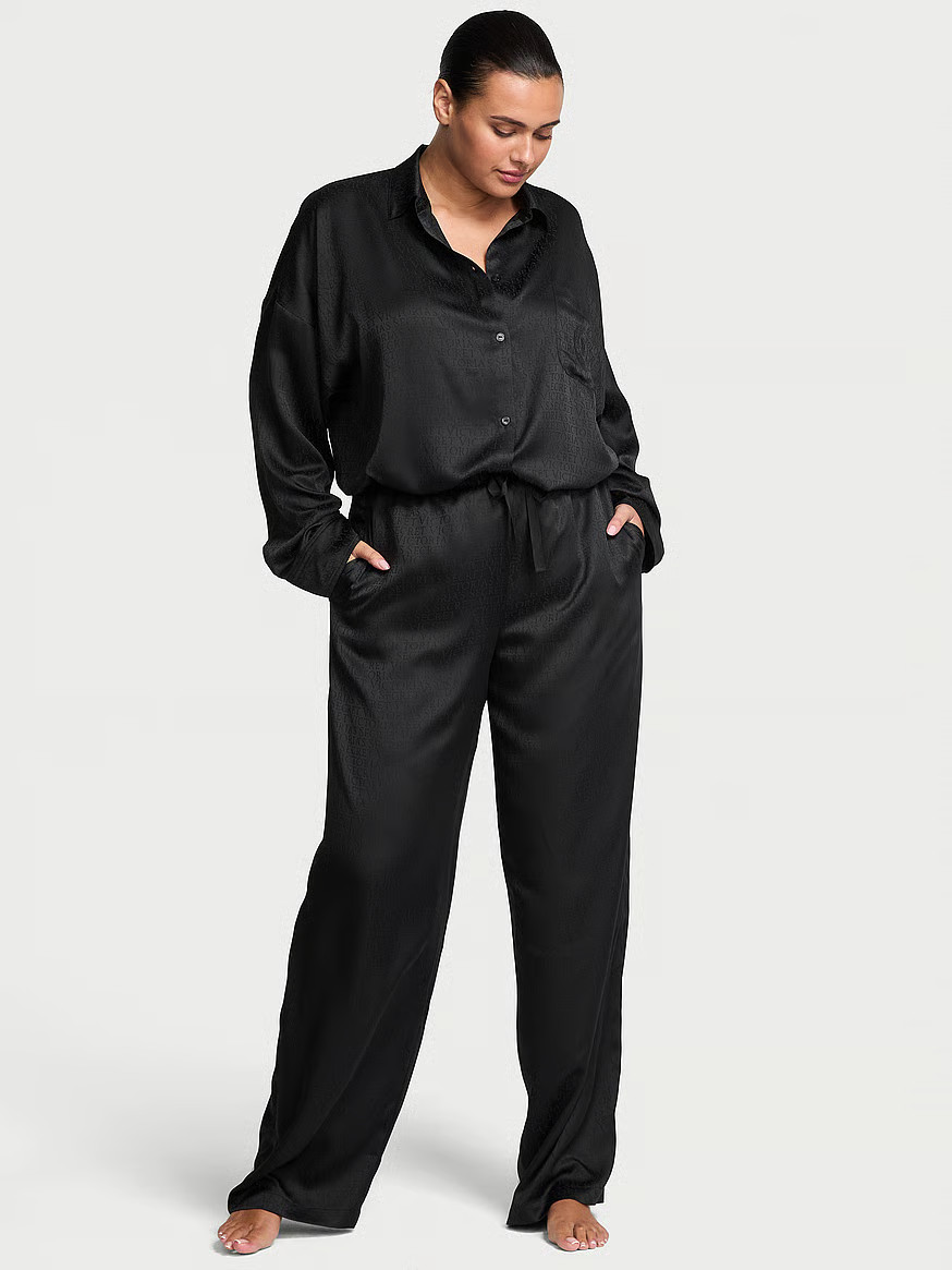 Buy Sequin Shine Long Pajama Set, Champagne Signature Slip Sequin - Order Pajamas Sets online - V... | Victoria's Secret (US / CA )