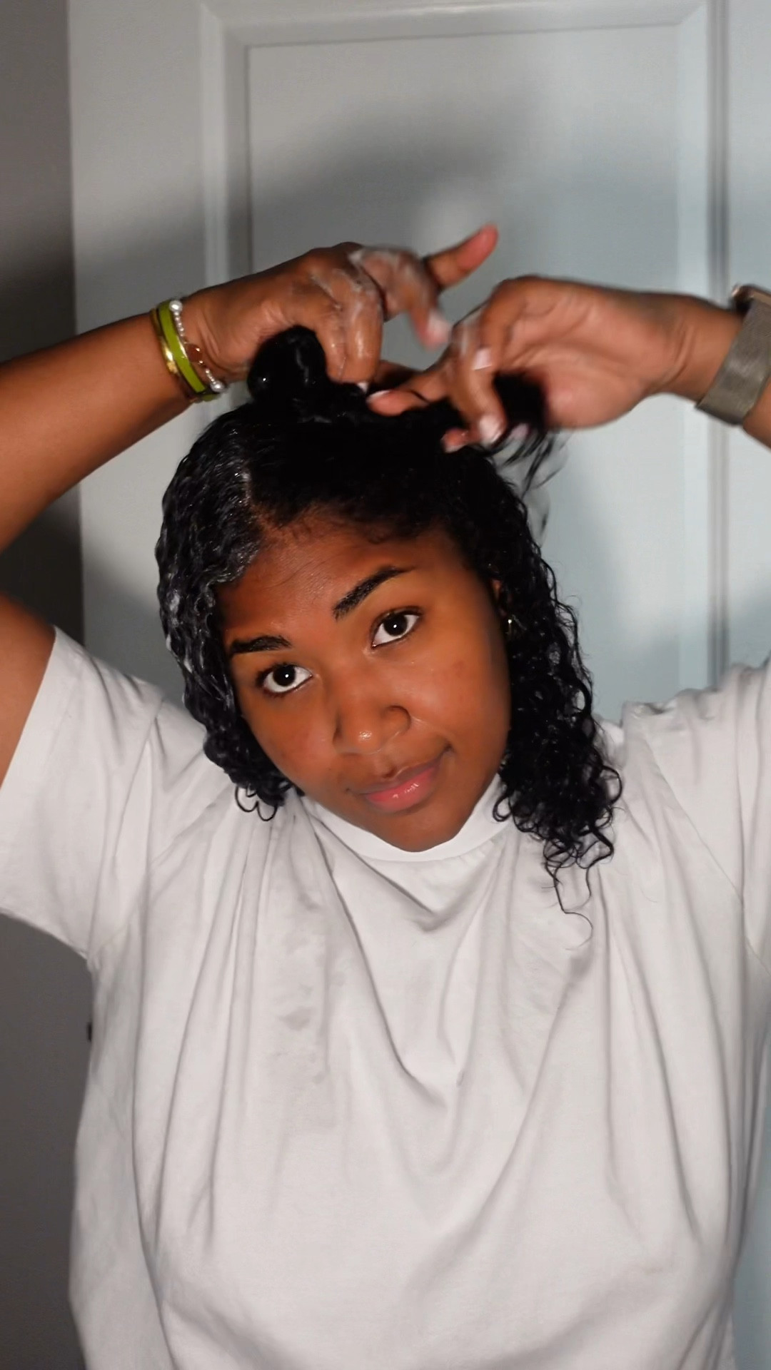 1 product wash and go using Sienna Naturals Dream Curl Mousse! ✨➰ 

#LTKVideo #LTKBeauty