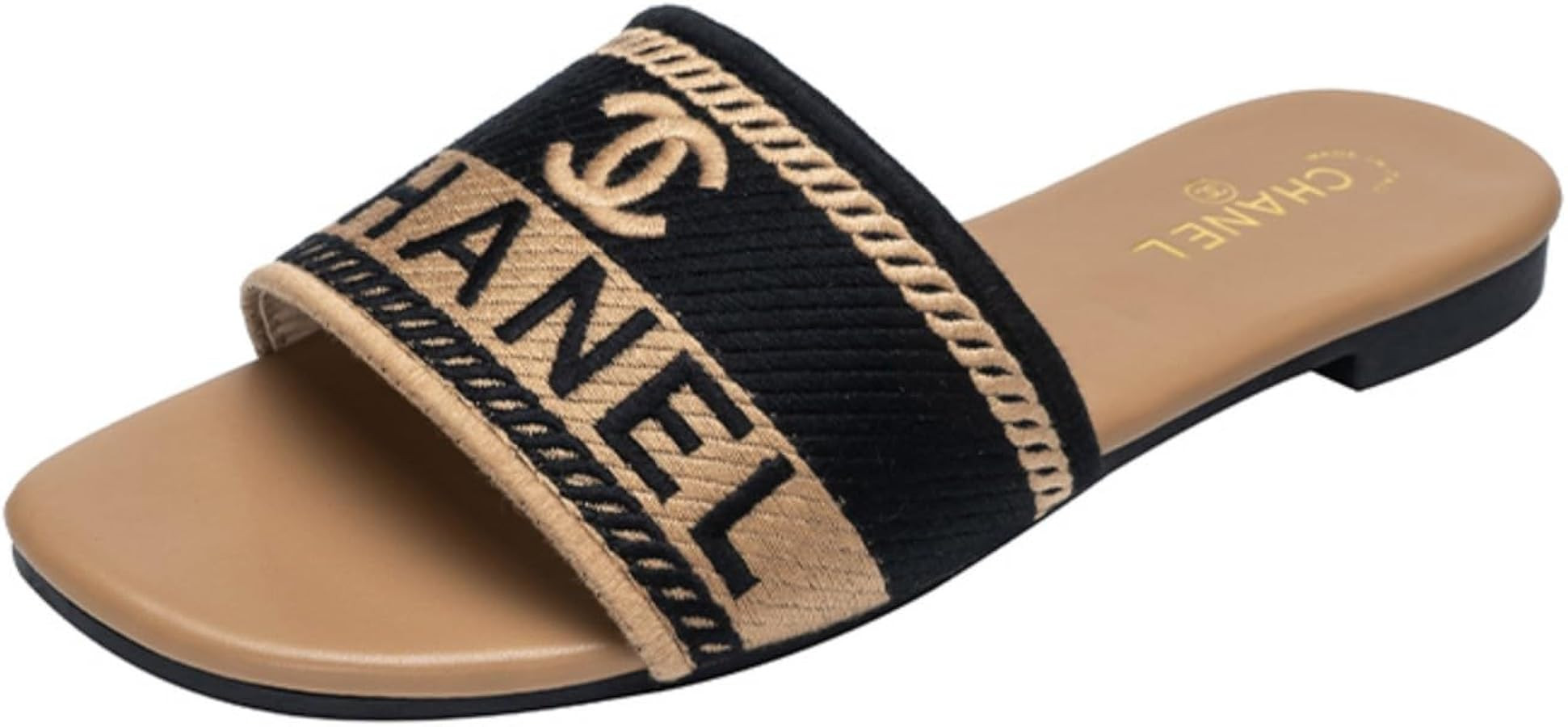 Women'S Ornate Embroidery Ankle Strap Sandals - Open Toe Flat Sandals Summer Beach Wedding Guest ... | Amazon (US)