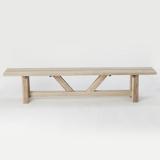 Braced Leg Teak Bench, 7' | Terrain