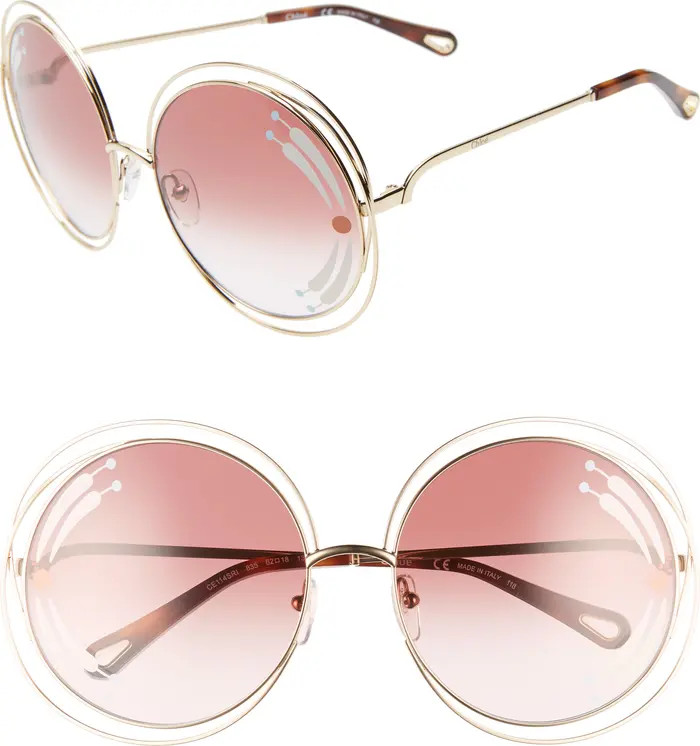 Chloé Carlina 62mm Oversize Round Sunglasses | Nordstromrack | Nordstrom Rack