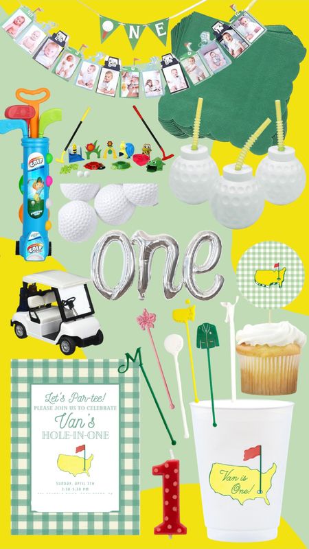 What I ordered for Van’s Masters/Hole in One first birthday plus a few other fun things! Masters. Golf. First birthday party. First birthday. Golf first birthday. Masters party. LTKbaby. LTKparties. LTKfindsunder50.

#LTKparties #LTKfindsunder50 #LTKbaby