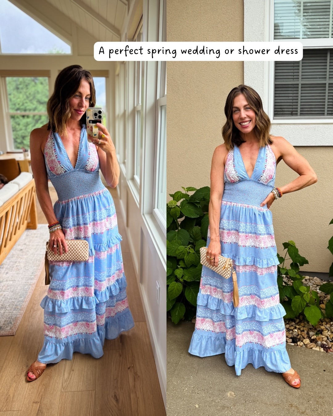 What a fun dress for a baby shower, wedding shower, or summer wedding guest