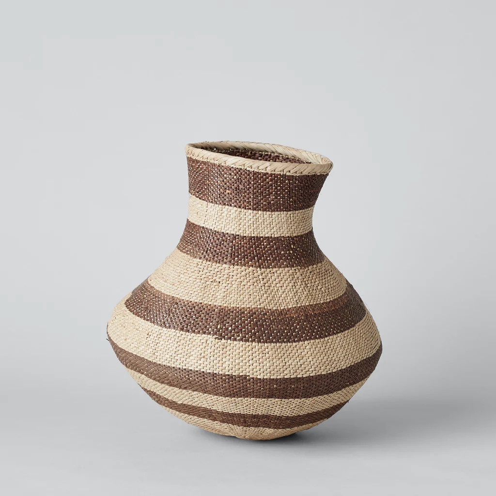 Zongo Basket, Brown Stripe, Large | Bloomist