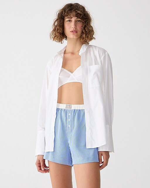 Satin boxer short in stripe | J. Crew US