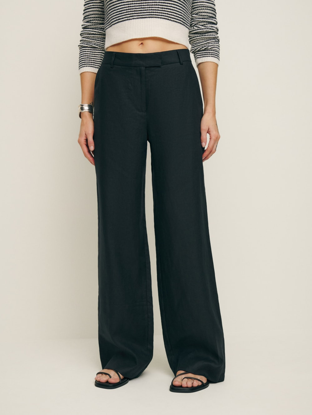 Carter Linen Mid Rise Pant | Reformation (Global)