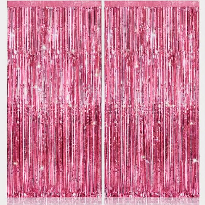 KatchOn, Pink Fringe Backdrop - Large, Pack of 2 | Pink Streamers for Birthday Decorations | Vale... | Amazon (US)
