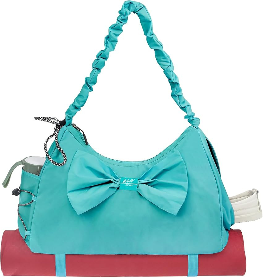 WOLT Gym Bag For Women, Yoga Mat Bag with Shoes Compartment, Wet Pocket and Water Bottle Pocket | Amazon (US)