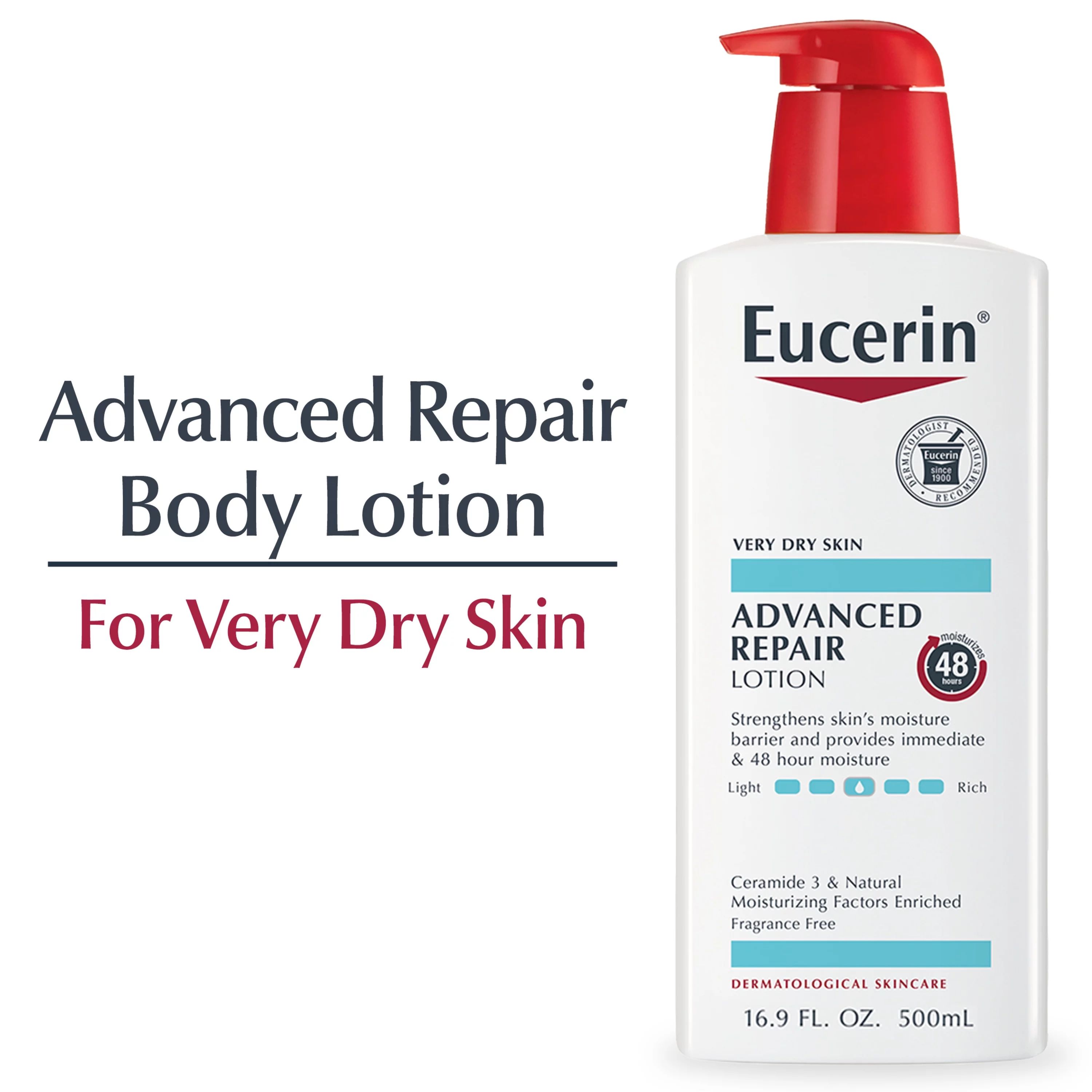 Eucerin Advanced Repair Body Lotion, 16.9 Fl Oz Pump Bottle | Walmart (US)