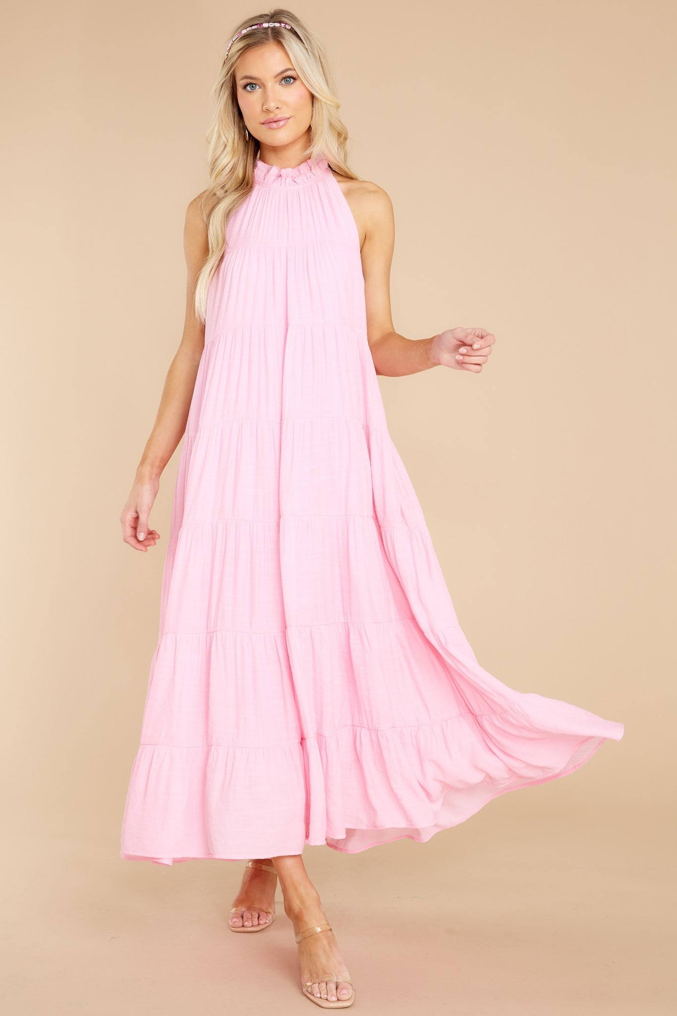 Take Me Dancing Pink Maxi Dress | Red Dress 