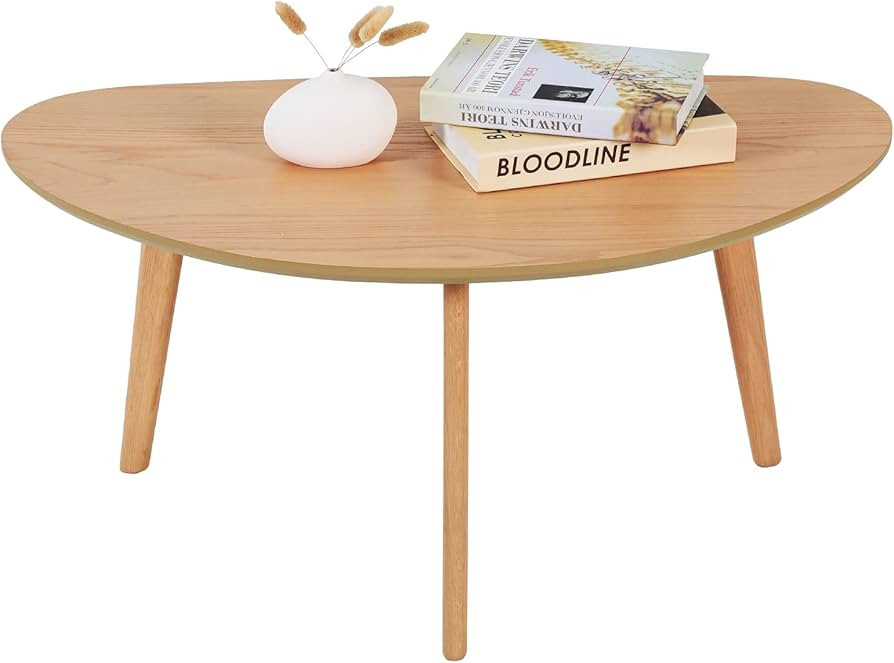 FIRMINANA Small Oval Coffee Table for Small Space Mid Century Modern Coffee Table for Living Room... | Amazon (US)