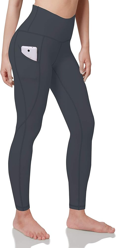 ODODOS Out Pocket High Waist Yoga Pants,Tummy Control,Pocket Workout Yoga Pant | Amazon (US)