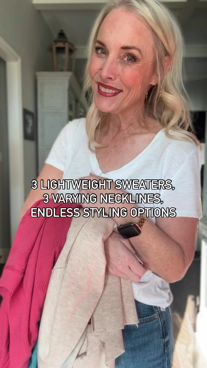 Looking to refresh your fall wardrobe? 

I’ve found 3 lightweight sweaters from Amazon that are perfect for transitioning into cooler weather! Each one features a unique neckline—perfect for flattering any body shape and adding versatility to your closet. 

From classic crews to chic v-necks, these sweaters are super easy to style for casual, work, or dressy looks. Pair them with jeans, skirts, or even layer them over a dress for endless outfit possibilities. Affordable, stylish, and timeless—Amazon for the win! Which neckline is your favorite? 💛 Shop them now through my links! 

#MidlifeStyle #FallWardrobe #AmazonFashionFinds 

#LTKCyberWeek #LTKFindsUnder50 #LTKOver40