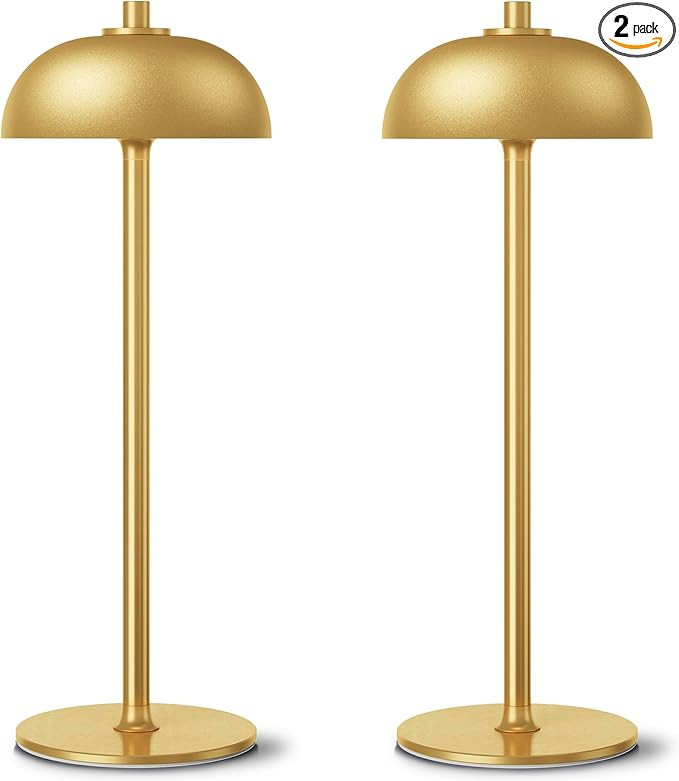 2 Pack Cordless Table Lamp, 5000mAh Portable Rechargeable Table Lamp, 3 Color Modes Stepless Dimm... | Amazon (US)