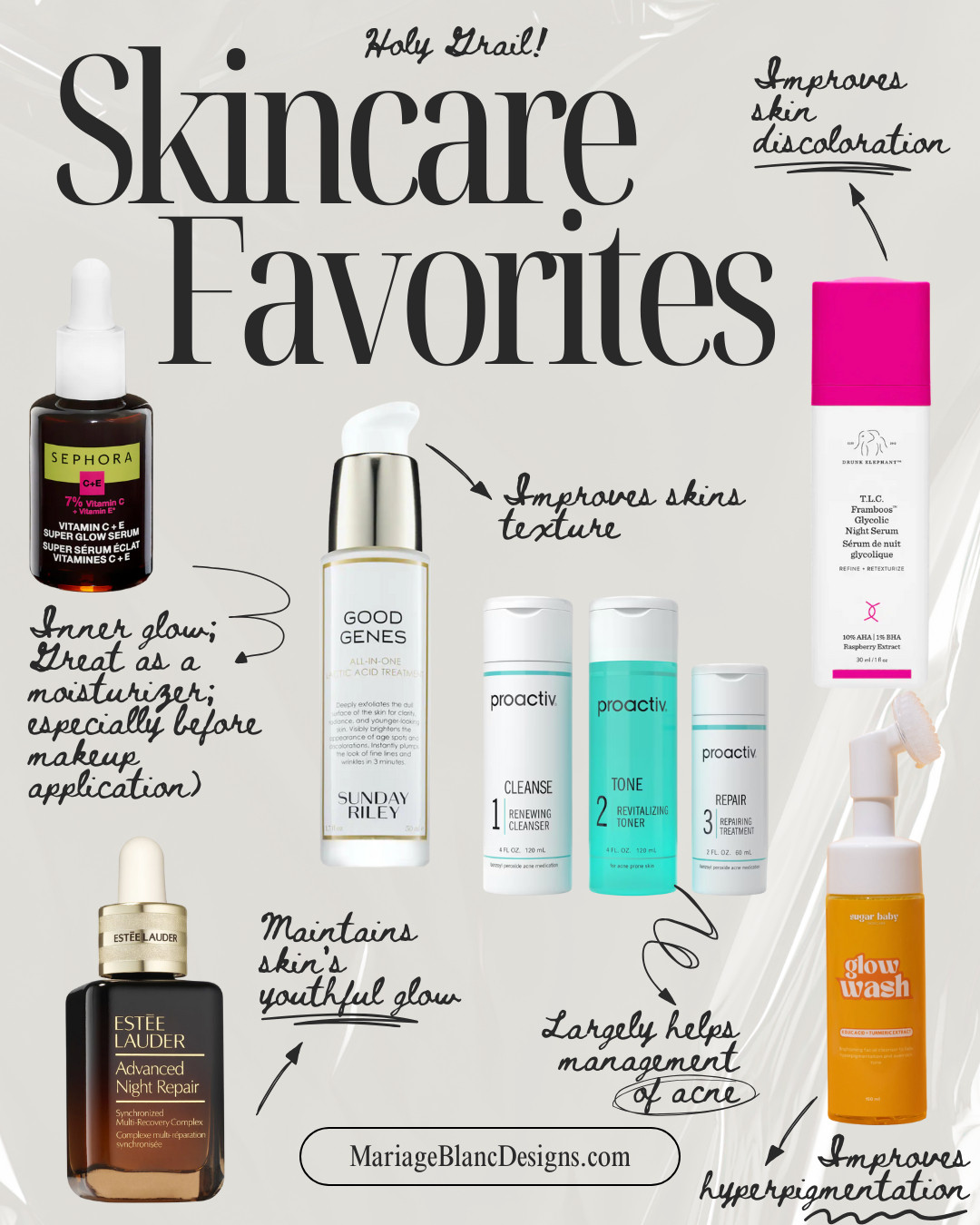 ✨ Glowing skin starts here. These are my tried-and-true skincare favorites that keep my skin clear, bright, and extra smooth. From texture-perfecting serums to acne-fighting essentials and hyperpigmentation heroes — I’ve got you covered. 💧🧴 #SkincareFavorites #GlowingSkin #SkincareRoutine #MariageBlancDesigns 

 #LTKGiftGuide #LTKBeauty