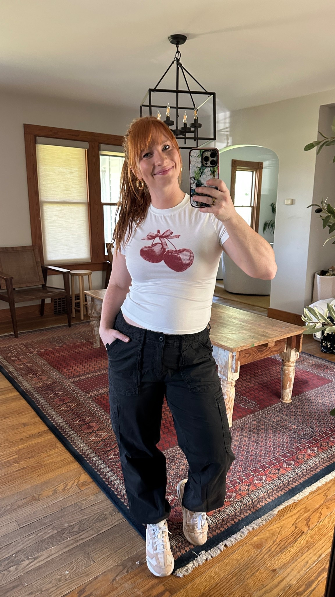 Casual ootd! Cherry shirt and cargo pants for the win!

#LTKU #LTKSaleAlert #LTKStyleTip