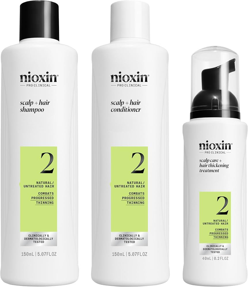 Nioxin System 2 - Hair Thickening System For Natural Hair with Progressed Thinning - Biotin & Nia... | Amazon (UK)