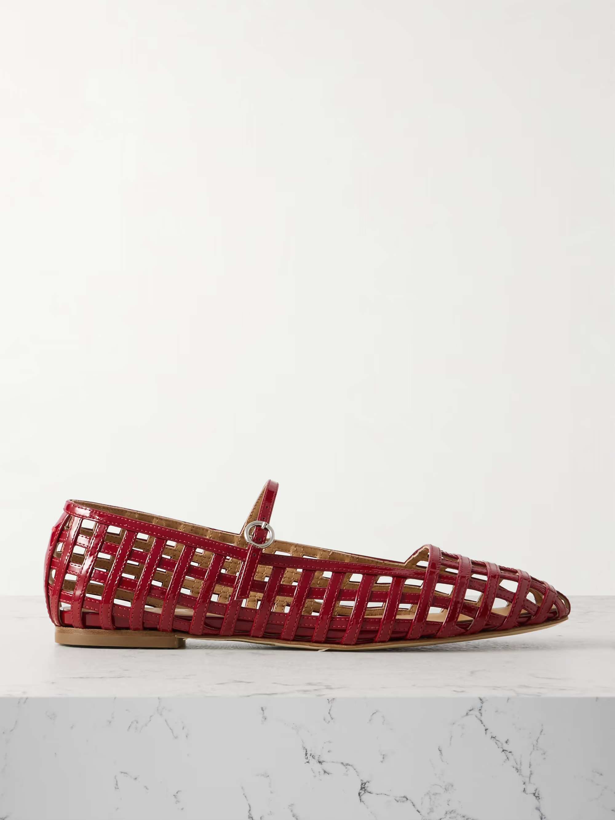 Uma Caged cut-out patent-leather Mary Jane ballet flats | NET-A-PORTER (UK & EU)