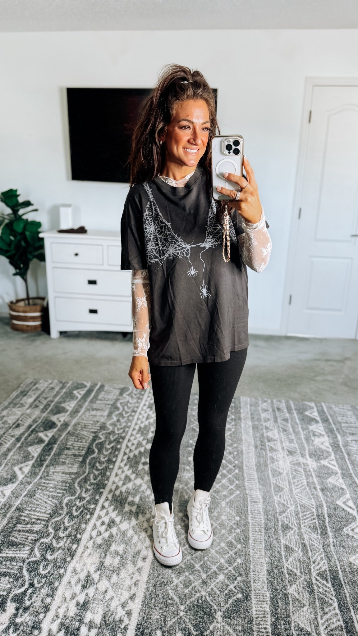 Cutest Halloween outfit from aerie 🕸️ in my true size small and leggings come in length options 

#LTKFallSale #LTKFindsUnder50 #LTKStyleTip