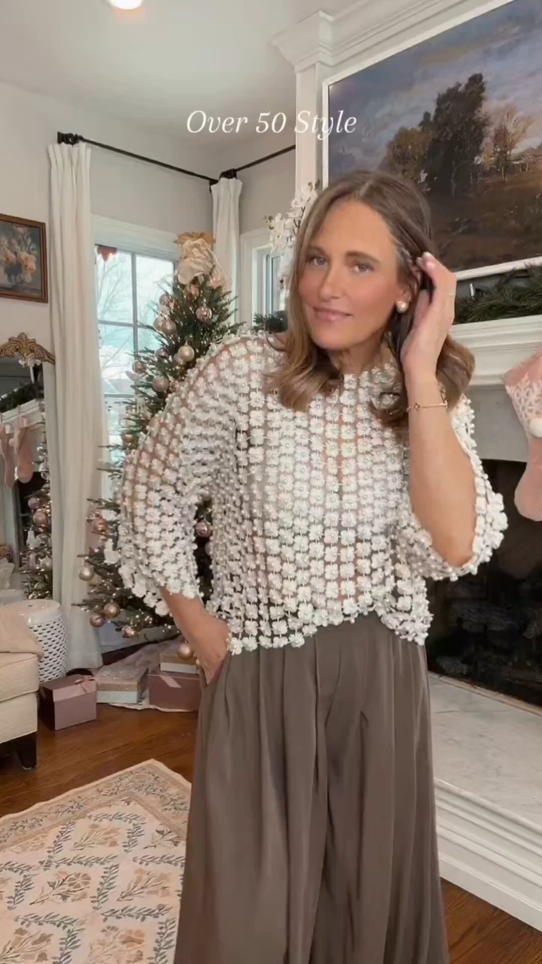 We love this top from Benaar LA! We think it would make a great look for New Year’s Eve or any other parties you have coming up. We paired it with flowy pants and some heels to complete the look. 

#LTKMidsize #LTKSeasonal #LTKOver40