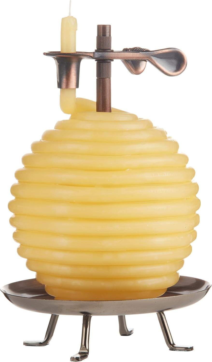 Candle by the Hour 60-Hour Round Candle, Eco-friendly Natural Beeswax with Cotton Wick,Yellow | Amazon (US)