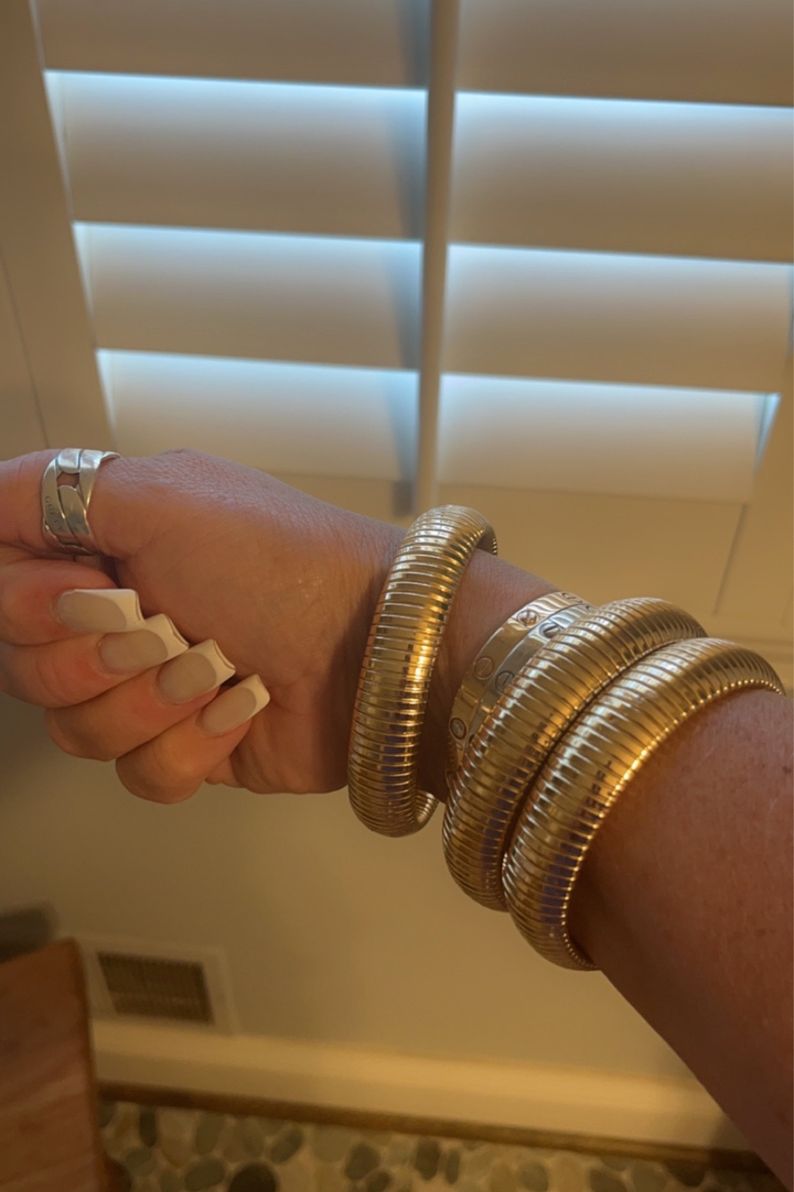 Love love love these gold stretchy bracelets grab them before they sell out again 

#LTKunder100 #LTKFind #LTKbeauty