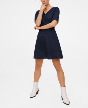 Mango Women's Buttons Cotton Dress | Macys (US)
