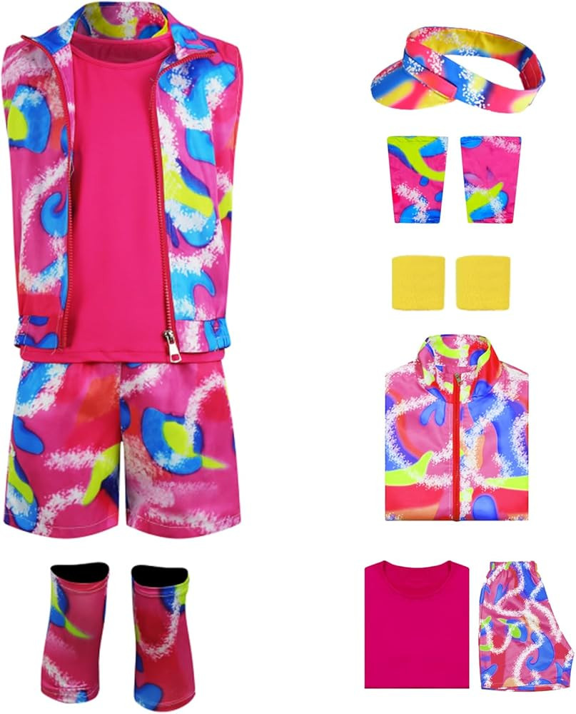 Kids 80s Workout Costume Outfits For Girls Leotard Costumes Roller Skate Halloween Cosplay Fancy ... | Amazon (US)