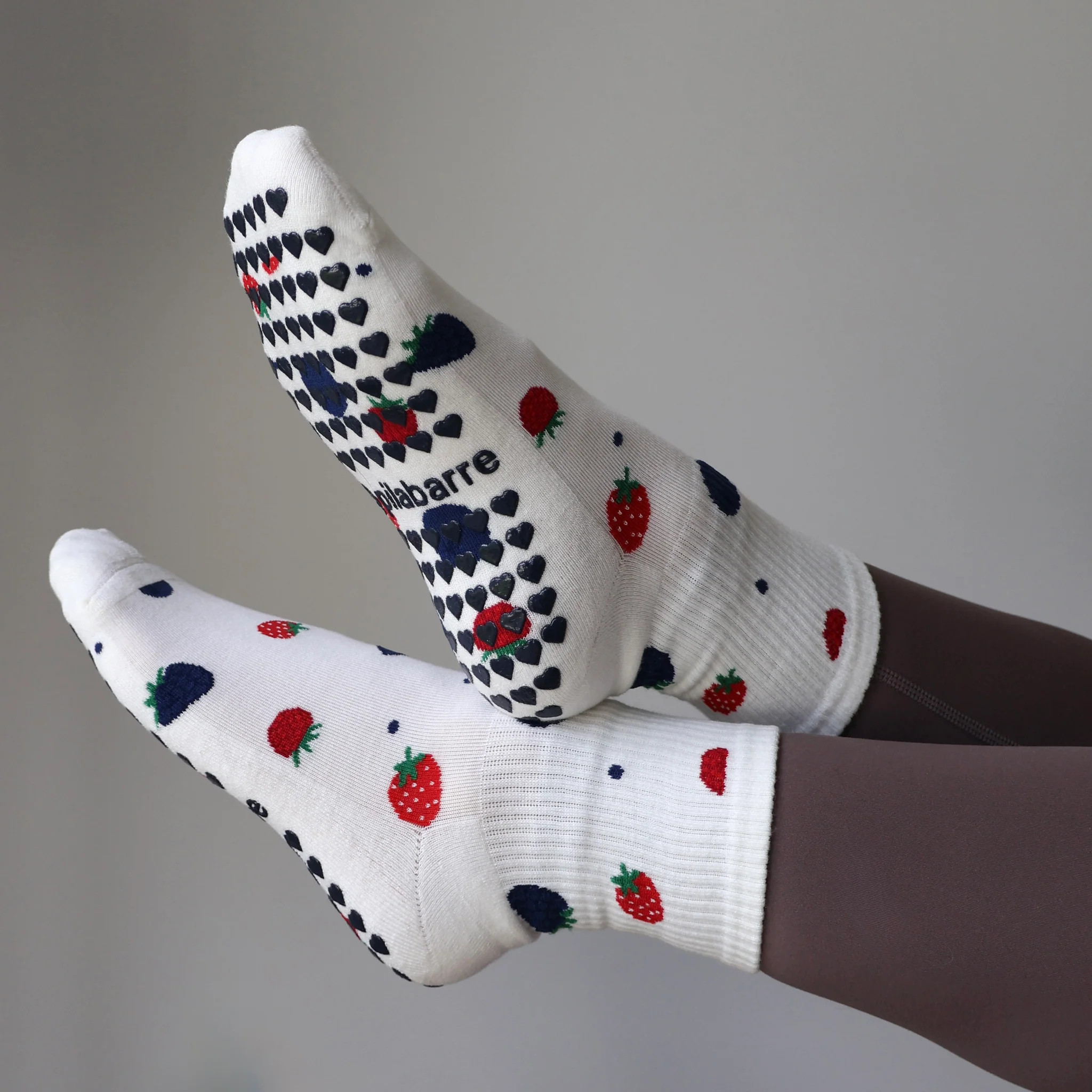 Berries & Cream Grip Socks | Pilabarre
