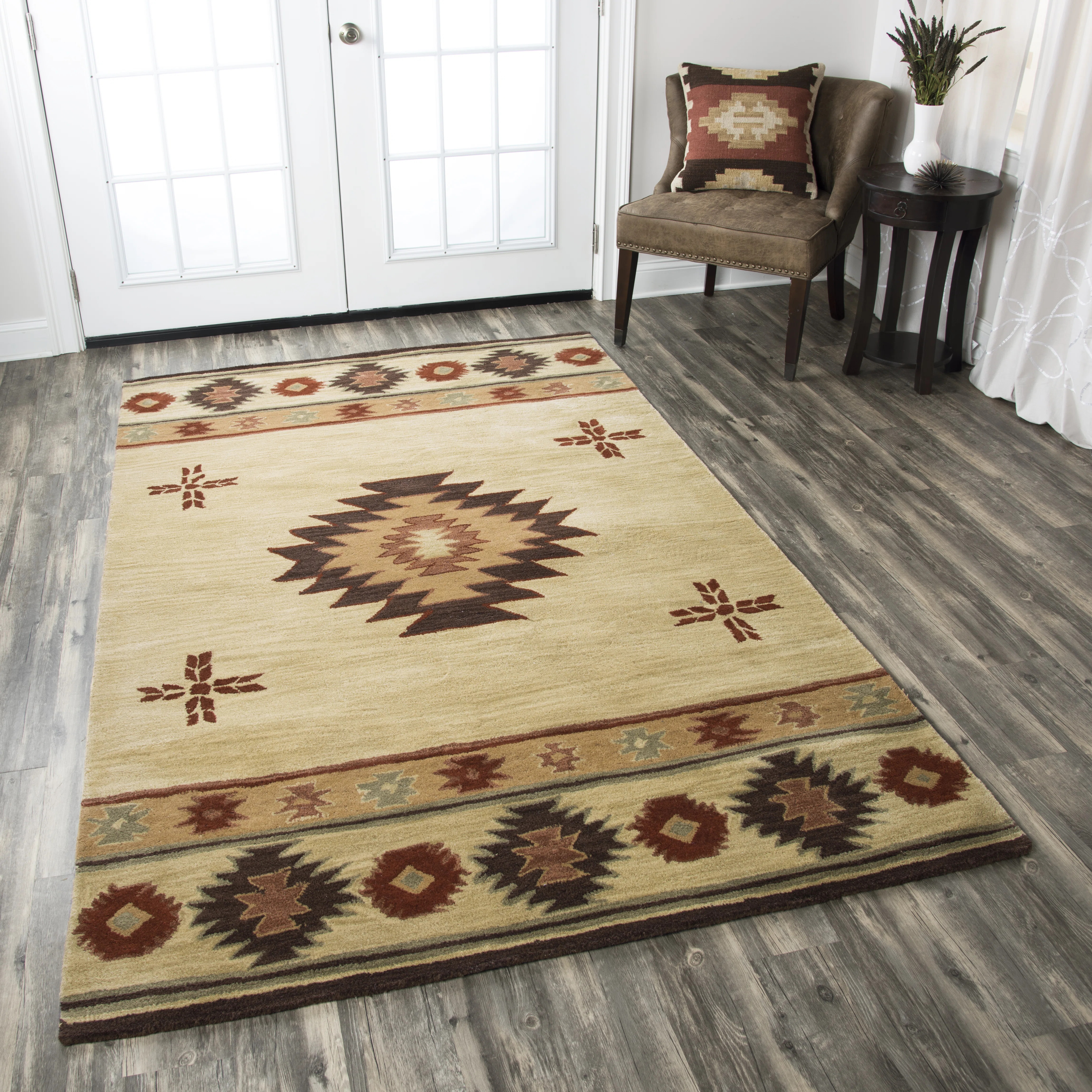 Eastman Hand Tufted Wool Geometric Indoor Rug | Wayfair North America