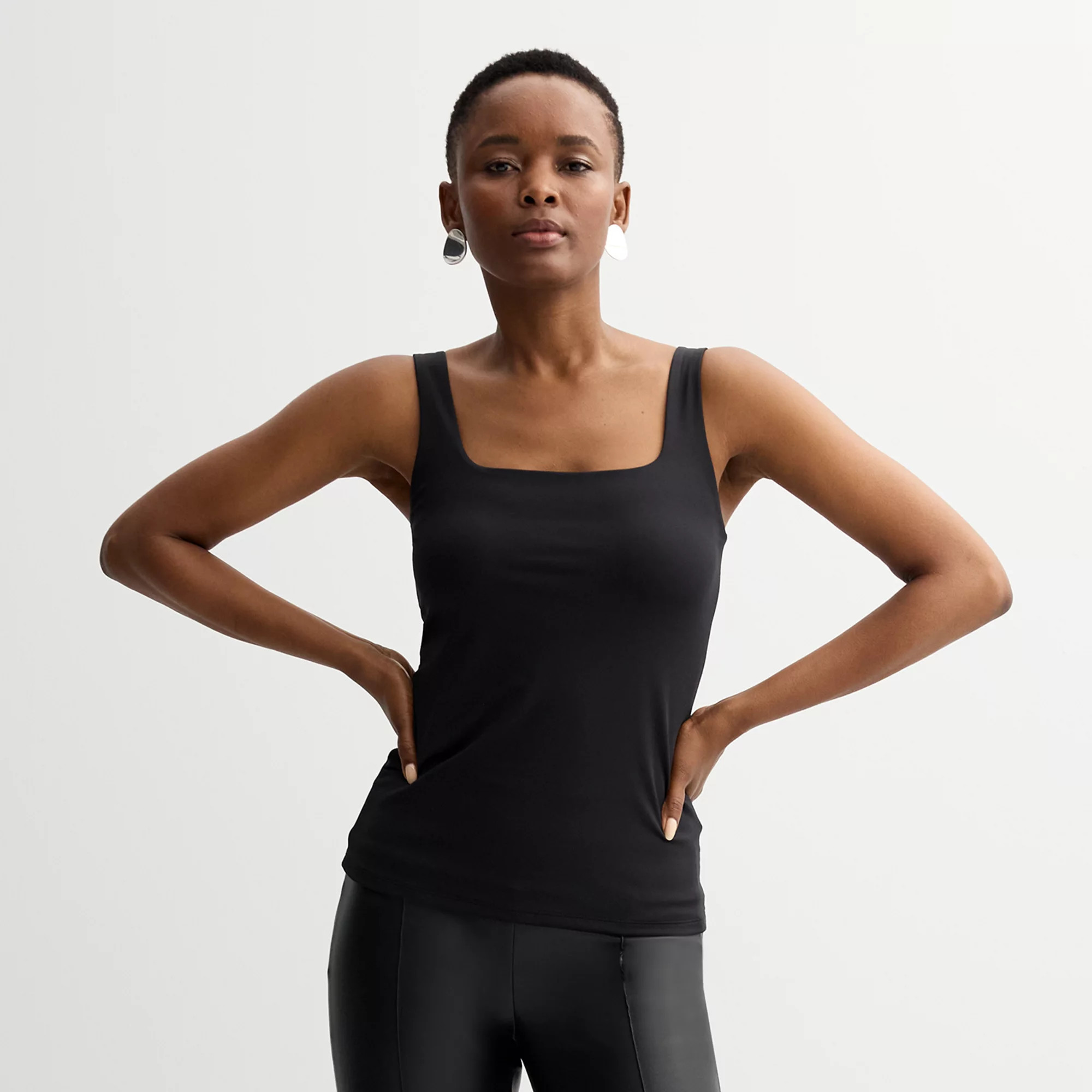 Women's Nine West Sculpt Squareneck Tank Top | Kohl's