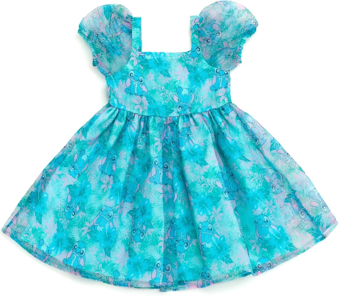 Disney Girls Square Neck Organza Dress Toddler to Big Kid Sizes (2T - 14-16) | Amazon (US)