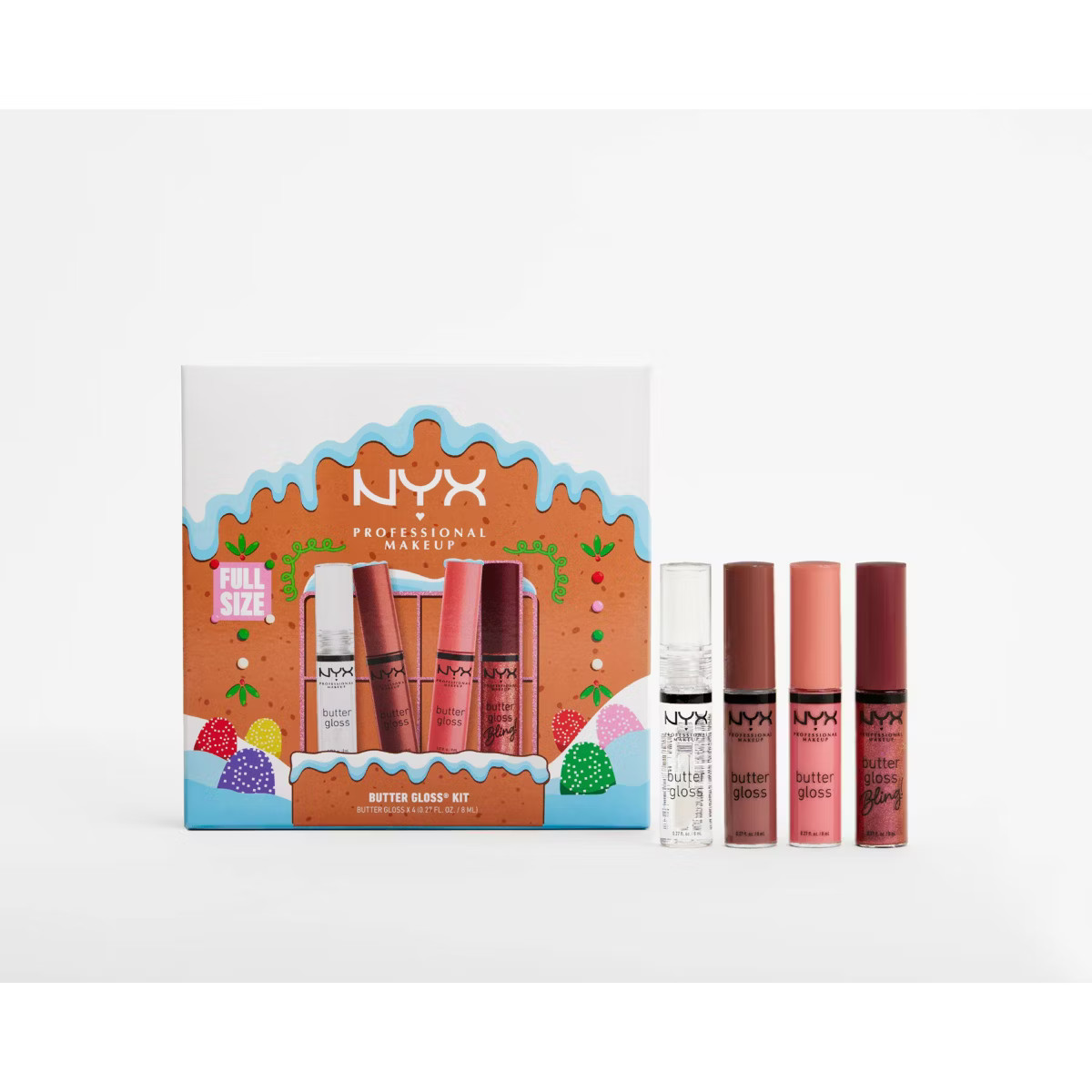 NYX Professional Makeup Butter Gloss Holiday Vault Lip Gloss Set - 4 pc | Target