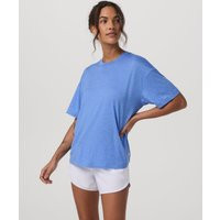 Vuori Energy T-Shirt Long | Riviera Blue Heather | Medium | Vuori Clothing (US & Canada)