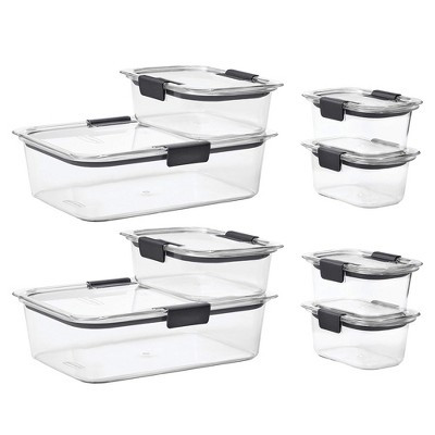 Rubbermaid 8 Pack Brilliance Leak-Proof Food Storage Containers, Airtight Lids | Target