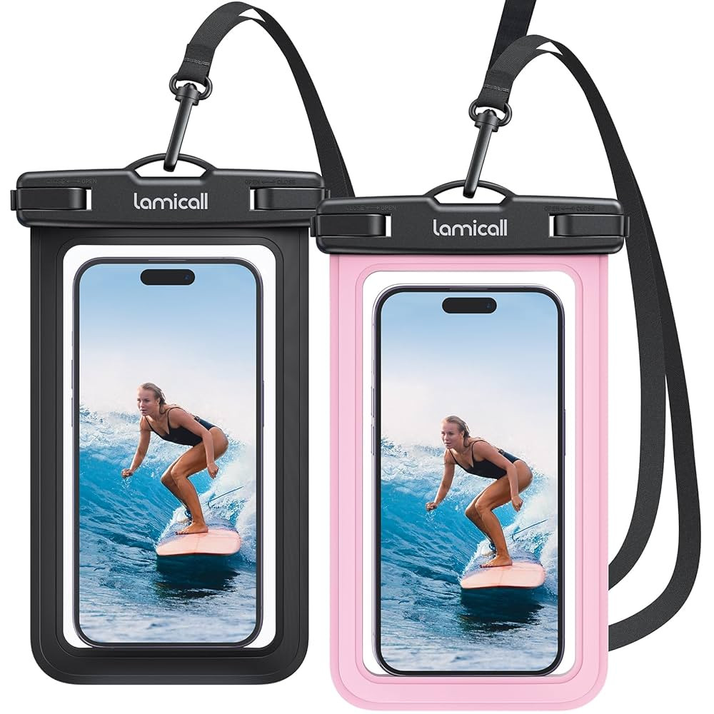 Lamicall 2Packs Waterproof Pouches, Beach Vacation Essentials for Wemen Men, Cruise Essentials 20... | Amazon (US)